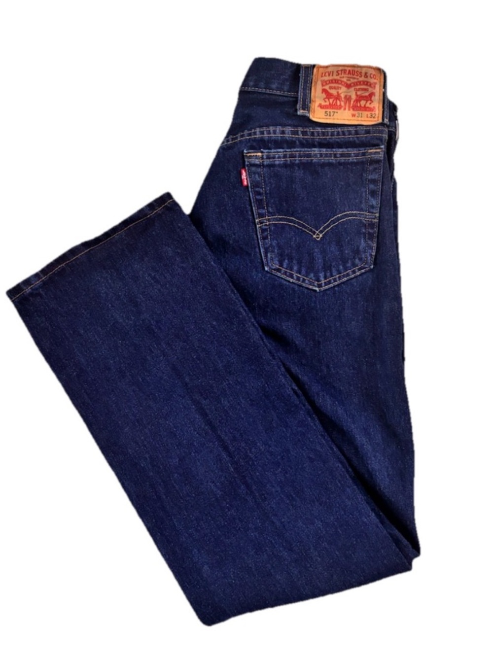 Levi's 517 Jeans Mens 31x32 Blue Denim Bootcut Five Pocket Zip Fly Classic
